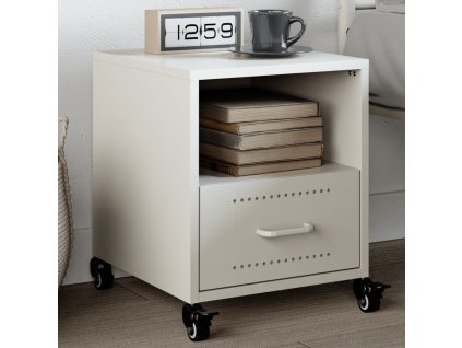 Noční stolek bílý 36 x 39 x 43,5 cm ocel 846714