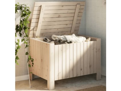 Úložný box s víkem RANA 80 x 49 x 54 cm masivní borové dřevo 4002329