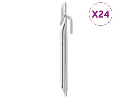 Stanové kolíky 24 ks ve tvaru V 17 cm Ø 20 mm pozinkovaná ocel 4009351