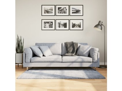 Koberec PAMPLONA s vysokým vlasem moderní modrý 80 x 150 cm 375317