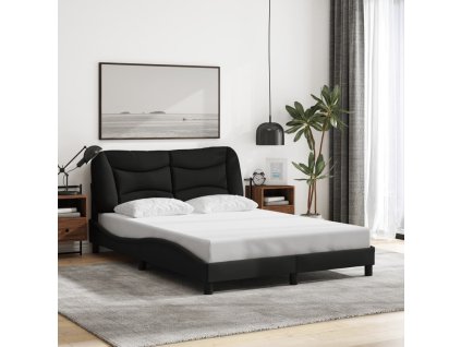 Rám postele bez matrace Hvar černý 120 x 200 cm textil 3207760