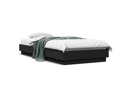 Rám postele s LED osvětlením černý 100 x 200 cm 839505