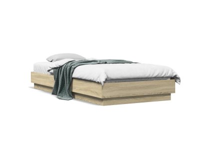 Rám postele s LED osvětlením dub sonoma 90 x 200 cm 839513