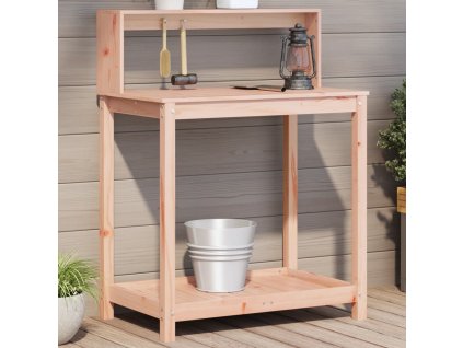 Přesazovací stůl s policemi 82,5x50x109,5 cm masivní douglaska 832410