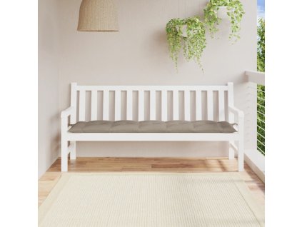 Poduška na zahradní lavici taupe 180x50x7 cm oxfordská látka 361629