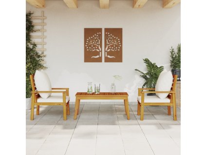 3dílná sada zahradního nábytku s poduškami masivní akácie 3211807