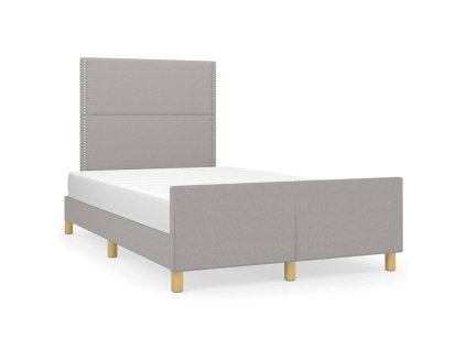 Rám postele bez matrací světle šedá 120x190 cm textil 3270506