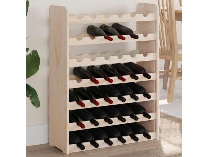 Regál na víno 67,5 x 25 x 87 cm masivní borové dřevo 4007559