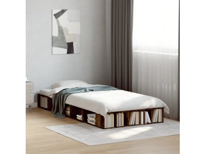 Rám postele kouřový dub 100 x 200 cm kompozitní dřevo 3280514