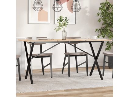 Nohy k jídelnímu stolu X rám 140 x 60 x 73 cm ocel 357911