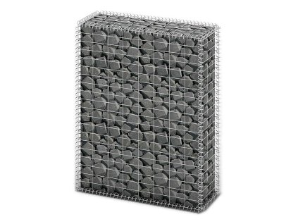 Gabionový koš s víky z pozinkovaného drátu 100 x 80 x 30 cm