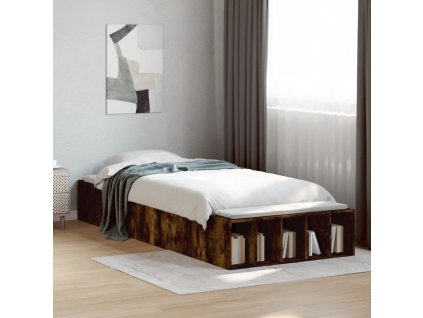 Rám postele kouřový dub 90 x 190 cm kompozitní dřevo 3280619