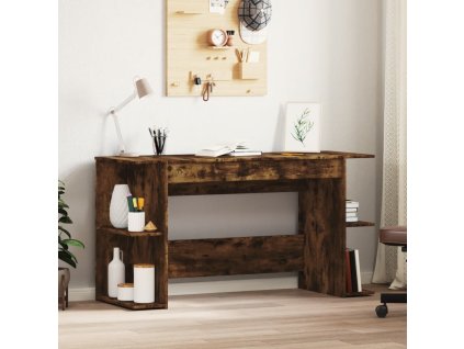Psací stůl kouřový dub 140 x 50 x 75 cm kompozitní dřevo 840552