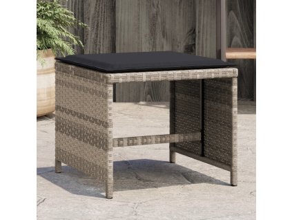 Zahradní stoličky podušky 4 ks světle šedé 40x40x35cm polyratan 4007488