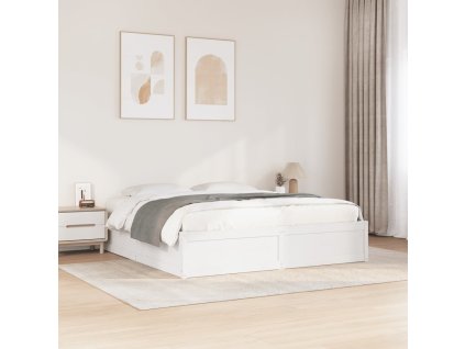 Postel bez matrace bílá 180 x 200 cm masivní borovice 3282367