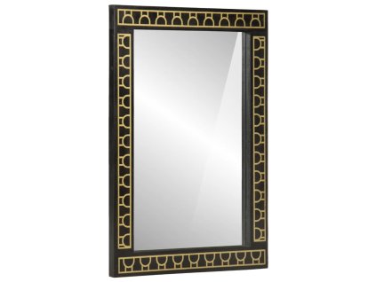 Koupelnové zrcadlo 50 x 70 x 2,5 cm masivní mangovník a sklo 358351