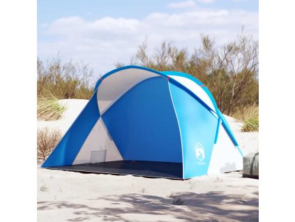 Plážový stan pro 2 osoby azurově modrý pop-up nepromokavý 4004158