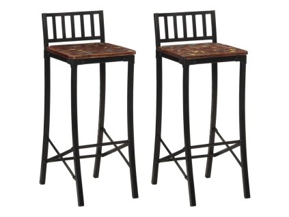 Barové židle 2 ks masivní recyklované dřevo 358944