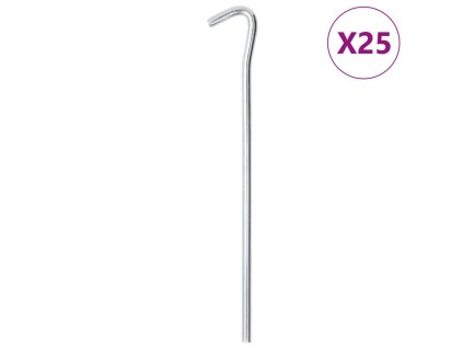 Stanové kolíky 25 ks 23 cm Ø 7 mm pozinkovaná ocel 4009335
