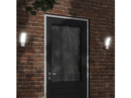 Venkovní nástěnná LED svítidla s čidlem 2 ks bílá litý hliník 4006267