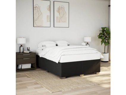 Rám postele bez matrace černý 140 x 200 cm textil 3284480