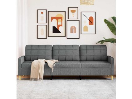 3místná pohovka tmavě šedá 210 cm textil 4007415