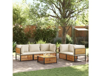 6dílná zahradní sedací souprava s poduškami masivní akácie 3214920