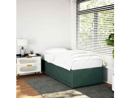 Rám postele bez matrace tmavě zelená 90 x 200 cm samet 3284985