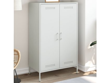 Skříň highboard bílá 68 x 39 x 113 cm ocel 842969