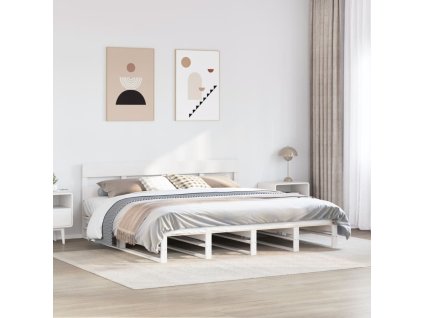 Postel bez matrace bílá 180 x 200 cm masivní borovice 3302304