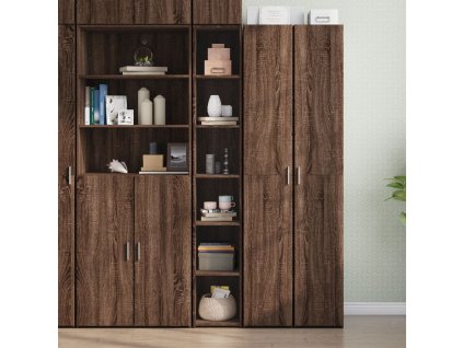 Skříň highboard hnědý dub 30 x 41 x 185 cm kompozitní dřevo 846417