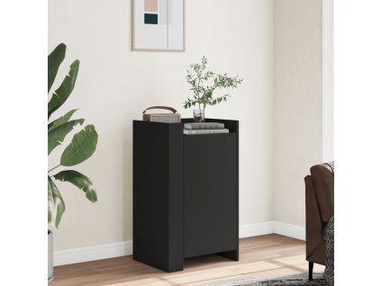 Příborník černý 45 x 35 x 75 cm kompozitní dřevo 848396