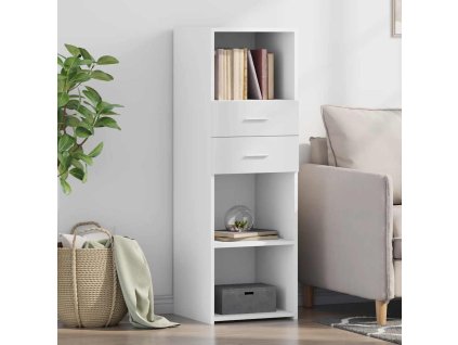 Skříň highboard bílá 40 x 42,5 x 124 cm kompozitní dřevo 846159