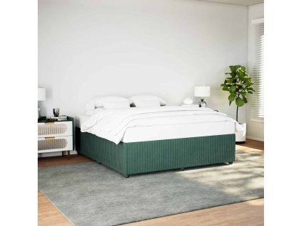 Rám postele bez matrace tmavě zelená 180 x 200 cm samet 3285027