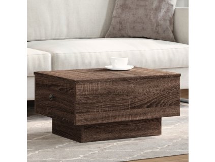 Konferenční stolek hnědý dub 60 x 45 x 31 cm kompozitní dřevo 848086