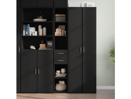 Skříň highboard černá 30 x 42,5 x 185 cm kompozitní dřevo 846237