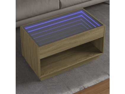 Konferenční stolek s Infinity LED dub sonoma 90 x 50 x 50 cm 847667