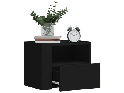 Nástěnné noční stolky 2 ks černé 45 x 30 x 35 cm 848314