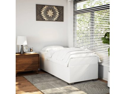 Rám postele bílá 100 x 200 cm umělá kůže 3284545