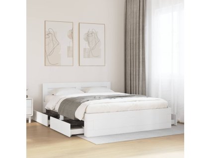 Rám postele s čelem bez matrace bílý 160x200 cm 3295548