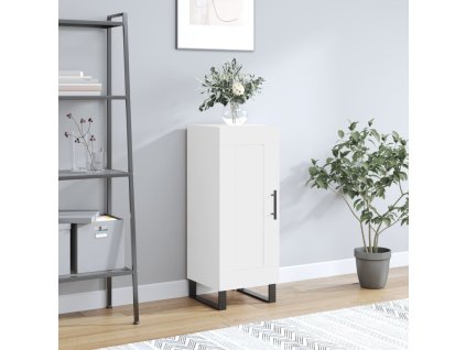 Příborník bílý 34,5 x 34 x 90 cm kompozitní dřevo 830468