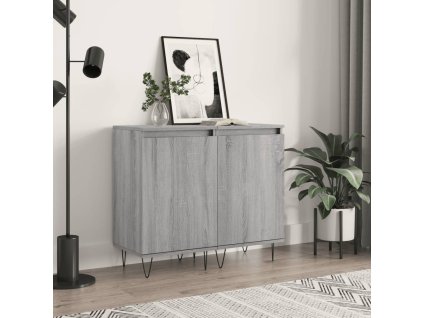 Příborníky 2 ks šedé sonoma 40 x 35 x 70 cm kompozitní dřevo 831065