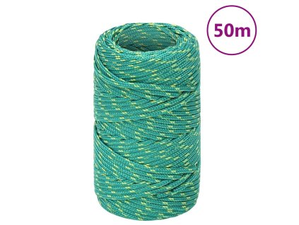 Lodní lano zelené 2 mm 50 m polypropylen 152689