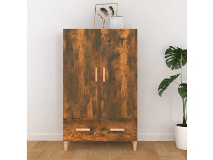 Komoda kouřový dub 70 x 31 x 115 cm kompozitní dřevo 817471