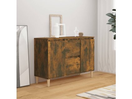 Příborník kouřový dub 101 x 35 x 70 cm kompozitní dřevo 815162