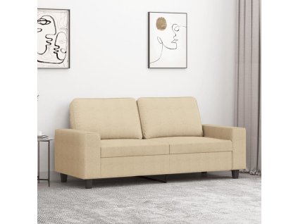 2místná pohovka krémová 140 cm textil 359393
