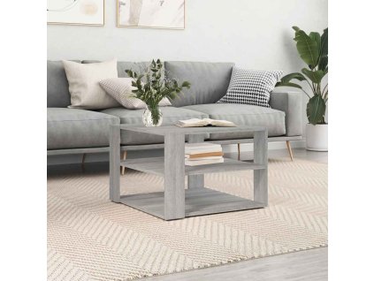 Konferenční stolek šedý sonoma 58x58x40 cm kompozitní dřevo 834255