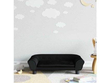 Dětská pohovka černá 70 x 45 x 26 cm samet 3196404