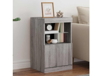 Příborník s LED osvětlením šedý sonoma 41 x 37 x 67 cm 836684