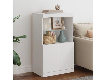 Příborník s LED osvětlením bílý 60,5 x 37 x 100 cm 836665